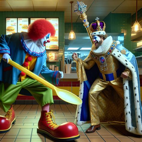 ronald mcdonald fighting the burger king Blank Template - Imgflip