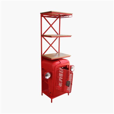 Buy Froggy Red Multipurpose Metal Bar Curio Cabinet from Home Centre at ...