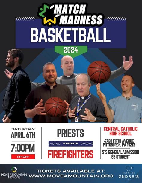 Priests vs. Firefighters Basketball Game, Central Catholic High School ...