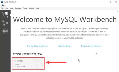 MySQL Workbench Localhost Connection 的图像结果
