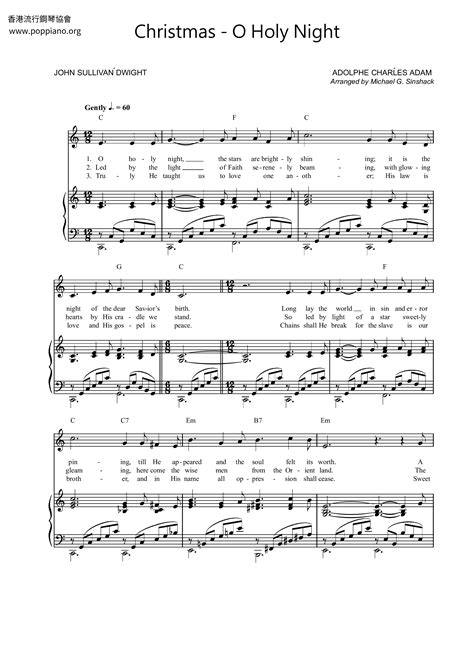 Adolphe Adam-O Holy Night Sheet Music pdf, - Free Score Download ★