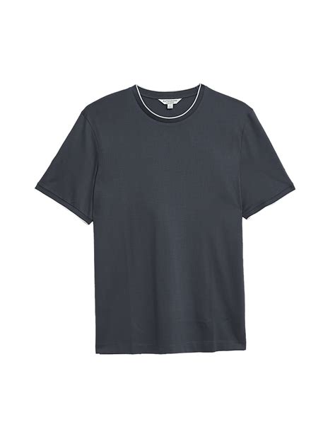 Buy Pure Cotton Textured T-Shirt at Marks & Spencer