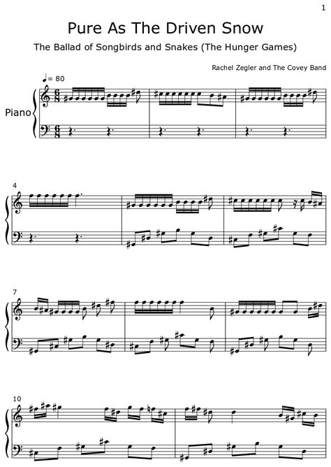 Pure As The Driven Snow - Sheet music for Piano