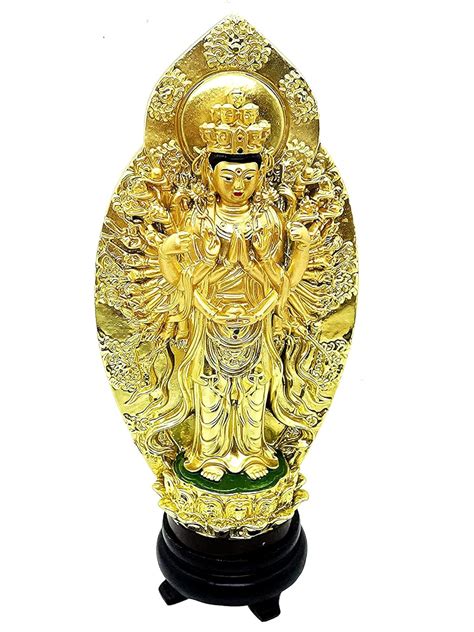Buy Saubhagya Global Polyresin Golden Set of 1 Taradevi/Guan Yin/Kwan ...