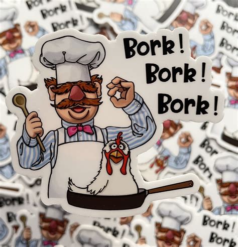 Swedish Chef and Clarice the Chicken Vinyl Sticker,swedish Chef Sticker ...