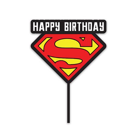 Buy MCSID RAZZ - DC Comics - Superman Logo Design Cake Topper ...