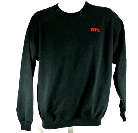 KFC Kentucky Fried Chicken Employee Uniform Sweatshirt Black Size XL NEW