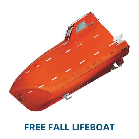 Free fall lifeboat during release test