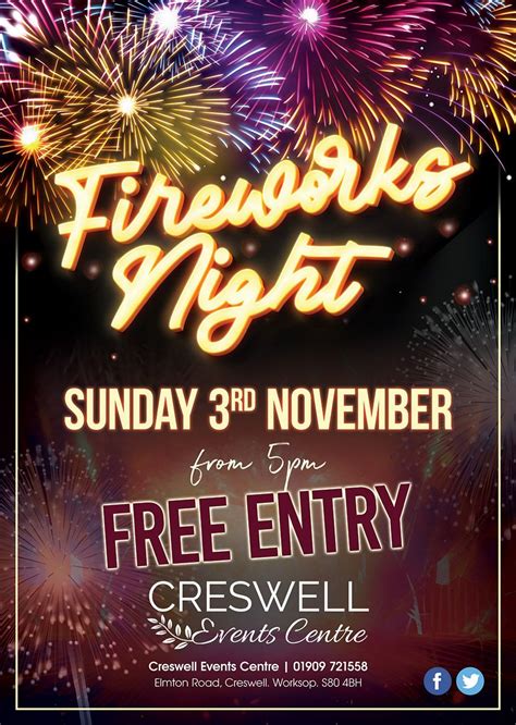 FIREWORKS DISPLAY, Creswell Events Centre, 3 November 2024 | AllEvents