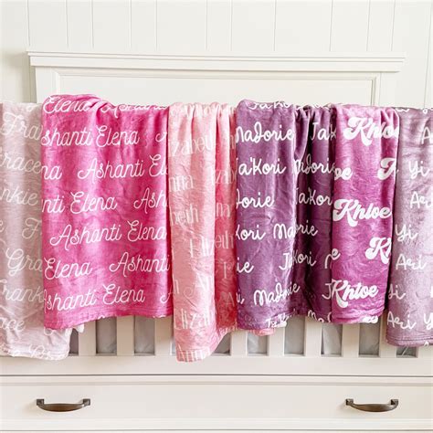 Personalized Custom Blanket, Baby Girl Blanket, Name Blanket, Girl ...
