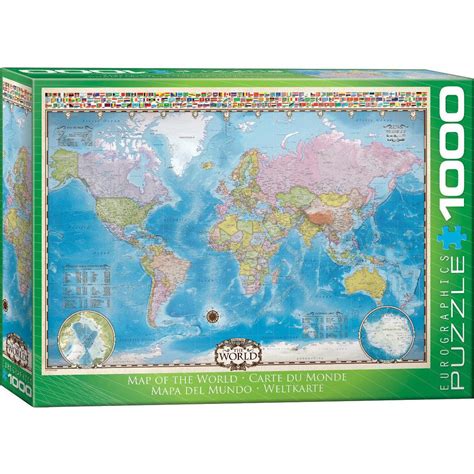 Map of the World 1000 Piece Jigsaw Puzzle Eurographics – Puzzle Merchant