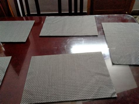 Buy Yellow Weaves Polyvinyl Chloride Rectangular Dining Table Placemats ...