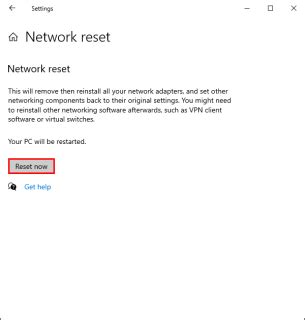 Network Reset Command 的图像结果
