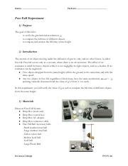 Image result for Free Fall Experiment Physics