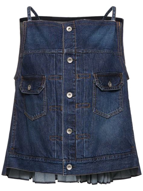 Denim camisole top - Sacai - Women | Luisaviaroma