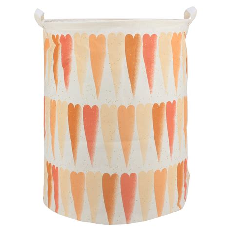 HOKIPO® Foldable Cloth Laundry Bag Hamper, Large 61-Ltr.(Orange ...