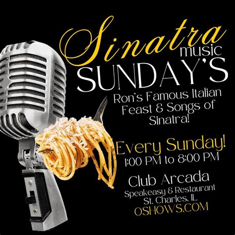 Sinatra Music Sunday: Italian Feast & Songs of Sinatra with Tony Ocean ...