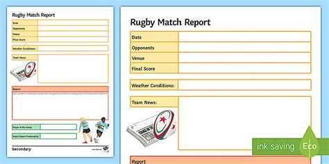 Rugby: Match Report Template