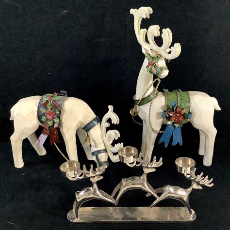 Lot - (3pc) Christmas Decor, Reindeer