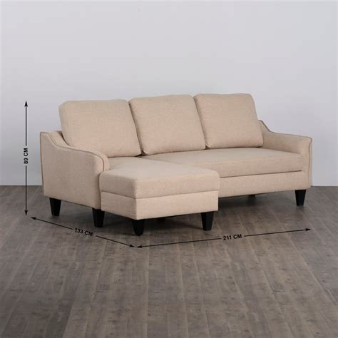 Buy Moscow Fabric 3-Seater Sofa Bed - Beige from Home Centre at just ...