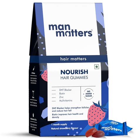 Man Matters Biotin Hair Gummies (30N) | No Added Sugar | With Biotin ...