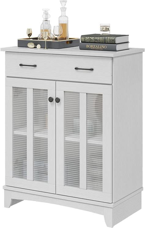Buy Panana Kitchen Storage Cabinet with Drawer and Doors, Sideboard and ...