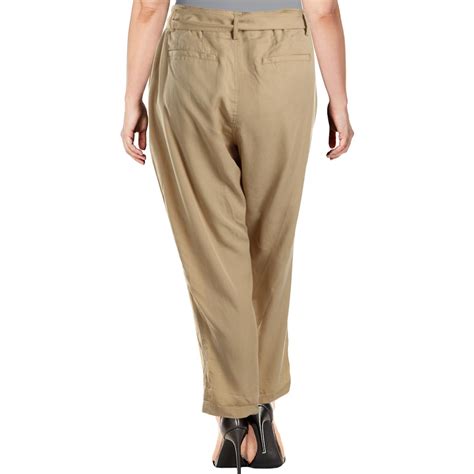 Ralph Lauren Plus Womens Twill Belted Pants