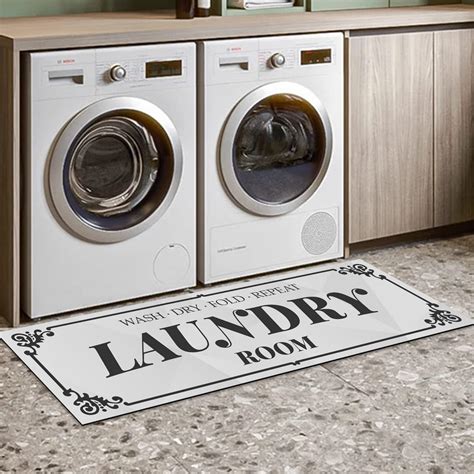 Amazon.com: GISPOG Laundry Room Rug Runner Machine Washable Area Rugs ...