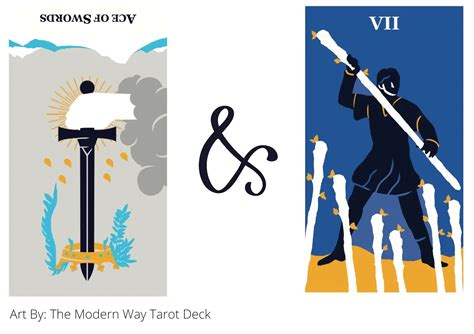 Ace Of Swords Reversed AND Seven Of Wands Tarot Cards Meaning