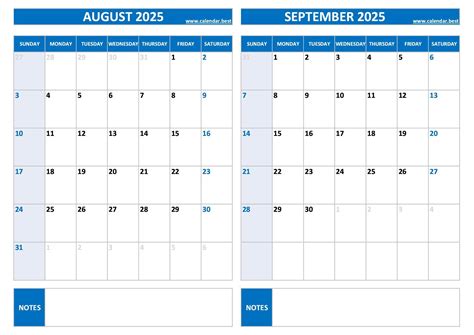 August 2025 calendar -Calendar.best