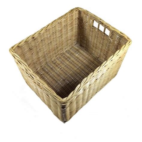 Jual Kerajinan Tangan Rotan - Keranjang Kotak Tinggi Terbuka 34x21x26cm ...