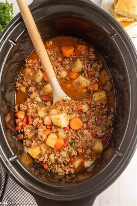 Crock Pot Poor Man's Stew Recipe - Eating on a Dime