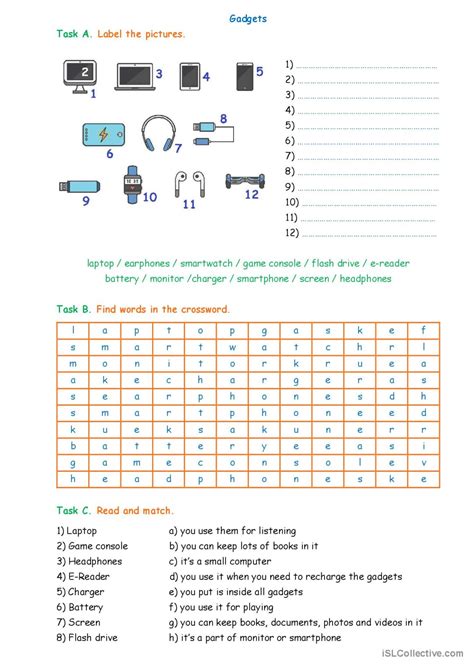 Technology Vocabulary Worksheet 的图像结果