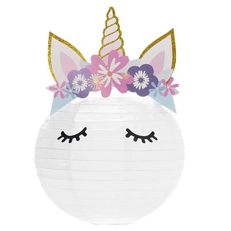 Unicorn Party Decorations- Set of 5 Hanging Lanterns : Amazon.in: Home ...
