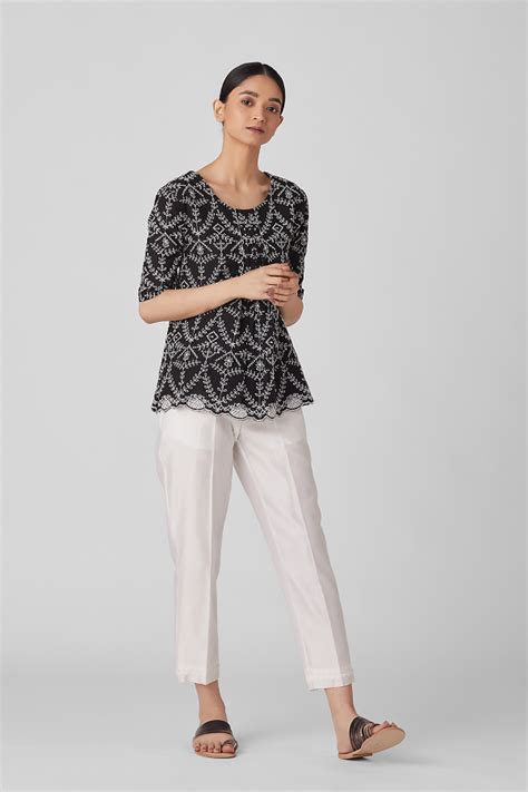 Shop Dvaita Schiffli Embroidered Top | latest tops by Ancestry