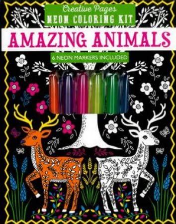 Buy Amazing Animals Neon Coloring Kit Book Online at Low Prices in ...