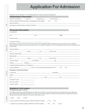 2015-2026 Form MSU Billings Application for Undergraduate Admission ...