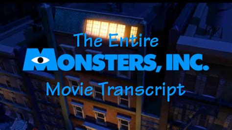 Monsters Inc Transcript 的图像结果