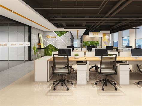 杭州700平米办公室装修设计效果图-杭州办公设计-浙江国富装饰