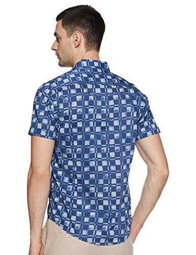 Buy Pepe Jeans Men's Printed Slim fit Casual Shirt (PM305433_551Blue ...