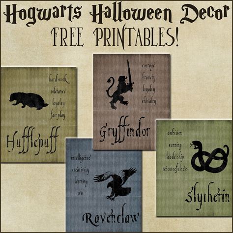 Halloween Decor: Harry Potter House Posters {free printables} | for my ...