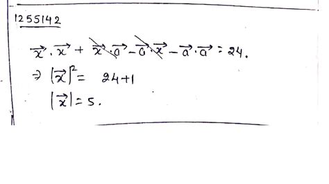 If |vec a| is a unit vector and (vec x - vec a).(vec x + vec a) = 24 ...