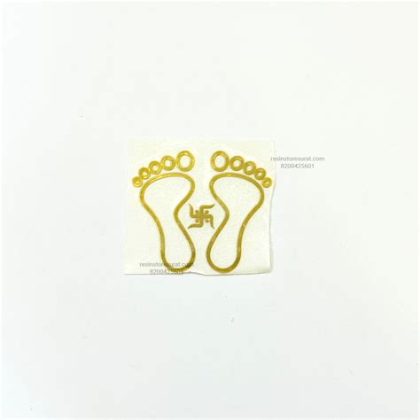 Laxmiji Foot| Laxmi Pagla Metal Sticker | Foot metalic sticker – Resin ...