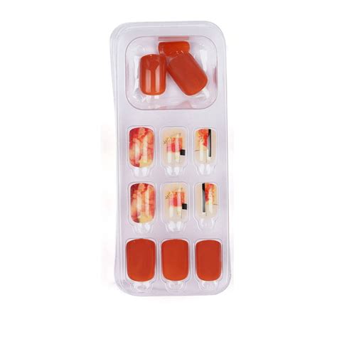 Lick Nail Crimson Red Reusable Artificial Nails Set | Sugatra