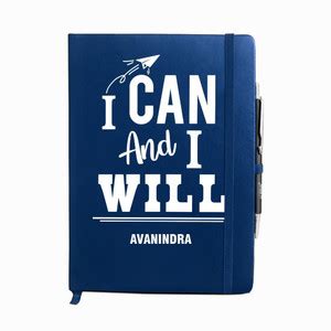 Huppme Avanindra I can and I Will Blue Notebook Diary with Pen - 200 ...