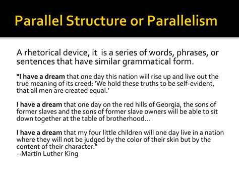 Image result for Examples of a Parallel Syntax in Literary