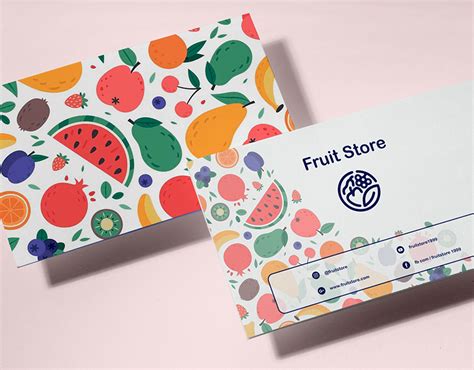 Business Card Design of Drigd Fruit Shop 的图像结果