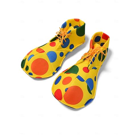Men's Mardi Gras Clown Shoe Covers, Oversized Red and Yellow Costume ...