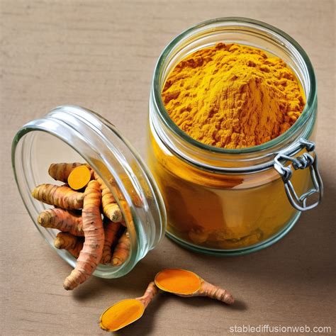 Turmeric in Glass Container | Stable Diffusion Online