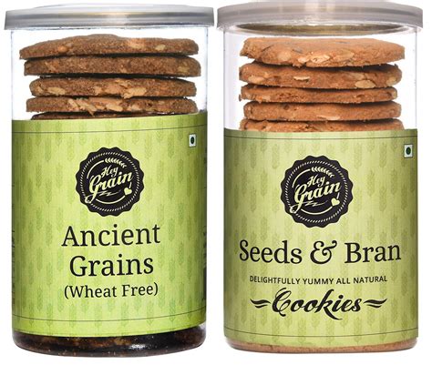 Hey Grain Cookies Home Combo-4 (Seeds & BranAncient Grains) : Amazon.in ...